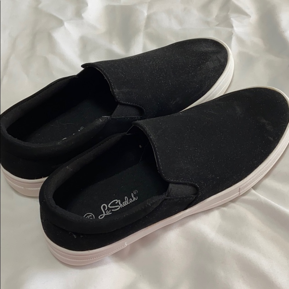 Black slip ons